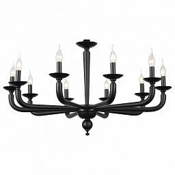 SL1114.403.10 ST-Luce SL1114 люстра с множеством рожков и матовыми свечами на черном основании