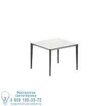 СТОЛ U-NITE БРОНЗОВЫЙ 100X90СМ С КЕРАМИЧЕСКОЙ СТОЛЕШНИЦЕЙ ИЗ BIANCO STATUARIO Royal Botania