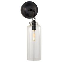 Katie Small Cylinder Sconce бронза с прозрачным стеклом
