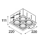 12527005 Modular Multiple Мини для смарт-колец 4x LED GE Встраиваемый светильник — фото 1