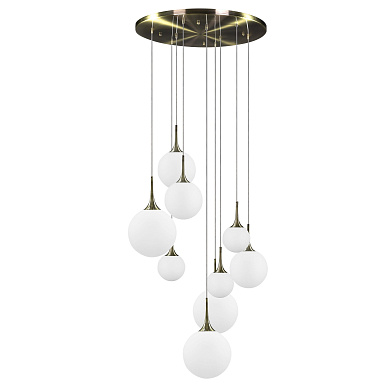 Подвесная люстра Lightstar Globo круглый 54Вт 9 плафонов