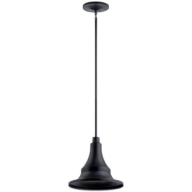 Hampshire 16.75" 1 Light Pendant/Semi Flush Textured Black уличный подвесной светильник 59058BKT Kichler