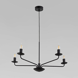 a065124 TK Lighting Limal подвесная люстра со свечевидными лампами на изогнутых рожках