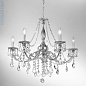 Kolarz PISANI CRYSTAL 1301.85.5.SpT люстра хром ø83cm высота 80cm мин. высота 100cm макс. высота 150cm 5 ламп e14 — фото 1