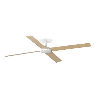 Faro Barcelona RUDDER 4 RECESSED L вентилятор встраиваемый белый/ясень Ø1320 4 лопасти