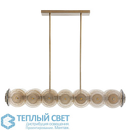 82012 Arteriors Kinlee подвесная люстра с горизонтальной композицией из круглых стеклянных плафонов