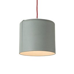 IN-ES020GR-R In-es Artdesign Candle подвесной светильник с цилиндрическим абажуром серо-красного тона
