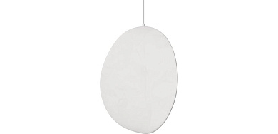 подвесной светильник овальной формы из белого стекла
