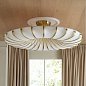 Потолочный светильник Arteriors Chambers, имитация пергамента и латунь — фото 1