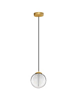 Triac Dimmable Sandy Gold Metal & Clear Glass LED 7Watt 220-240Volt 585Lm IP20 3000K D:22 H:209 cm