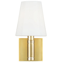 Beckham Classic Square Sconce патинированная латунь с белым стеклом