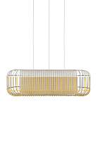 Pendant Lamp BAMBOO OVAL L white