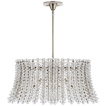 Serafina Large Drum Chandelier полированный никель с кристаллом