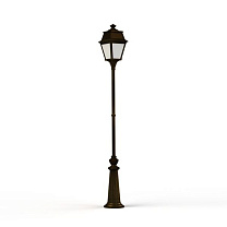 Avenue 2 N° 9; Opal PMMA Built-in LED 2700°K warm white 13W; Gold patina