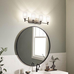 Shailene 29.5" 4 Light Vanity Light Black настенный светильник 45575BK Kichler
