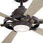 52" Gentry Lite Fan Weathered Zinc люстра-вентилятор 300241WZC Kichler — фото 3