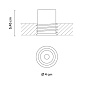 665811/10 Vibia Bind solo Ø 4 см в ширину - 6658 утопленный точечный светильник — фото 1