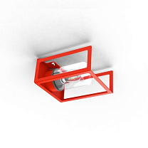 Hugy N° 1; Clear glass E27 42W; Traffic red