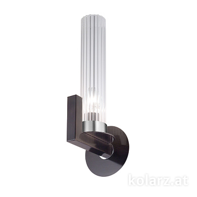 Kolarz Raggio 6009.60160 настенный светильник brunito brushed прозрачный ширина 17.2cm высота 36cm 1 лампа e14