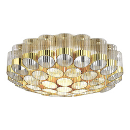 SL1662.302.19 ST-Luce Akkord потолочный светильник с латунным основанием и рельефным стеклянным плафоном