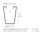 HIGH SQUARE CONE POT 60x60x78 горшок, Vondom — фото 2