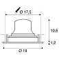 1003739 SLV NUMINOS® MOVE XL DL светильник встраиваемый 1050мА 37.4Вт с LED 3000K, 3300лм, 55°, белый/черный