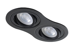 CLT 001C2 BL Crystal Lux Invisia встраиваемый потолочный светильник черный двухламповый GU10