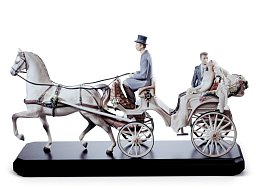 Фарфоровая скульптура свадебной кареты Bridal Carriage Lladro, лимитированная серия 01001932