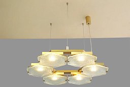PP-640 Patinas lighting Hexxa подвесной светильник из 6 шестиугольных стеклянных модулей