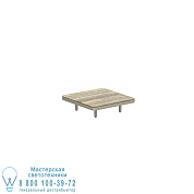 ALURA LOUNGE 80 СТОЛ 80X80X23CM СТОЛЕШНИЦА SAND CERAMIC TRAVERTINO Royal Botania