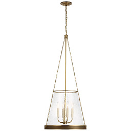 EU-S5182 Visual Comfort Reese подвесной светильник с конусным стеклянным плафоном на тросах