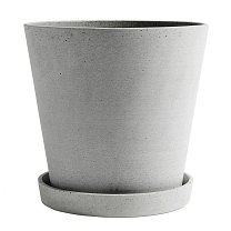 Горшок для растений HAY Flowerpot with Saucer Ø26 см, серый