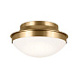 Bretta 13.5" 2 Light Flush Mount Brushed Natural Brass потолочный светильник 52544BNB Kichler — фото 6
