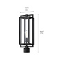 Goson 20" 1 Light Post Light with Clear Glass Black уличный светильник 59088BK Kichler