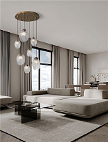 Triac Dimmable Antique Brass Steel & Glass LED 22Watt 220-240Volt 1430Lm IP20 3000K D:65 H:300 cm