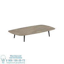 НИЗКИЙ СТОЛ STYLETTO LOUNGE 220x120CM, АЛЮМИНИЕВЫЕ НОЖКИ, АНТРАЦИТОВАЯ КЕРАМИЧЕСКАЯ СТОЛЕШНИЦА TERRA SABBIA Royal Botania