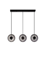 Triac Dimmable Sandy Black Metal & Smoky Gray Glass LED 24 Watt 220-240 Volt 660Lm 3000K IP20 L: 85 W: 26 H: 169 cm