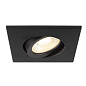 1007184 SLV UNIVERSAL DOWNLIGHT cover IP20 black E встраиваемое квадратное кольцо — фото 2