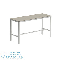 ВЫСОКИЙ СТОЛ TABOELA 200X70CM SS С КЕРАМИЧЕСКОЙ ВЕРХНЕЙ ЧАСТЬЮ ЖЕМЧУЖНО-СЕРЫЙ Royal Botania