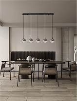 Triac Dimmable Matt Black Metal Base & Gradient Smoky Glass LED 20Watt 220-240Volt 1125Lm IP20 3000K L:115 W:16 H:180 cm