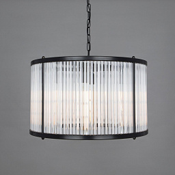 MLF322 Mullan Lighting Caledon подвесная многоламповая люстра с цилиндрическим каркасом из стеклянных стержней