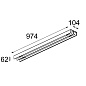 United uncovered 2x 21/39W 1-10V GI накладной потолочный светильник Modular