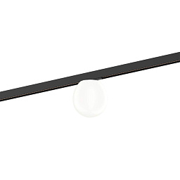 DRO on track 1.0 Jet Black + White Opal Glass Wever Ducre Dro подвесной трековый светильник черного цвета с круглым плафоном для однофазного шинопровода
