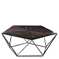 110614 Coffee Table Pentagon charcoal oak veneer кофейная карта Eichholtz