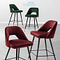 112054 Bar Stool Avorio roche green velvet Eichholtz