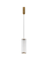 Triac Dimmable Antique Brass Steel & Glass LED 7Watt 220-240Volt 385Lm IP20 3000K D:10.5 H:180 cm