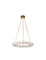 Triac Dimmable Antique Brass Metal & Structured Glass LED 31Watt 220-240Volt 1860Lm IP20 3000K D:75 H:82/147 cm