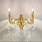 Kolarz CONTARINI CRYSTAL 1299.62.15.SpT настенный светильник французское золото ширина 48cm высота 45cm 2 лампы e14 — фото 1
