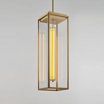ILFORD PENDANT sateen brass clear glass