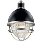 Tollis 18 inch 1 Light Hanging Pendant with Clear Ribbed Glass in Black and Brushed Nickel уличный подвесной светильник 59053BK Kichler